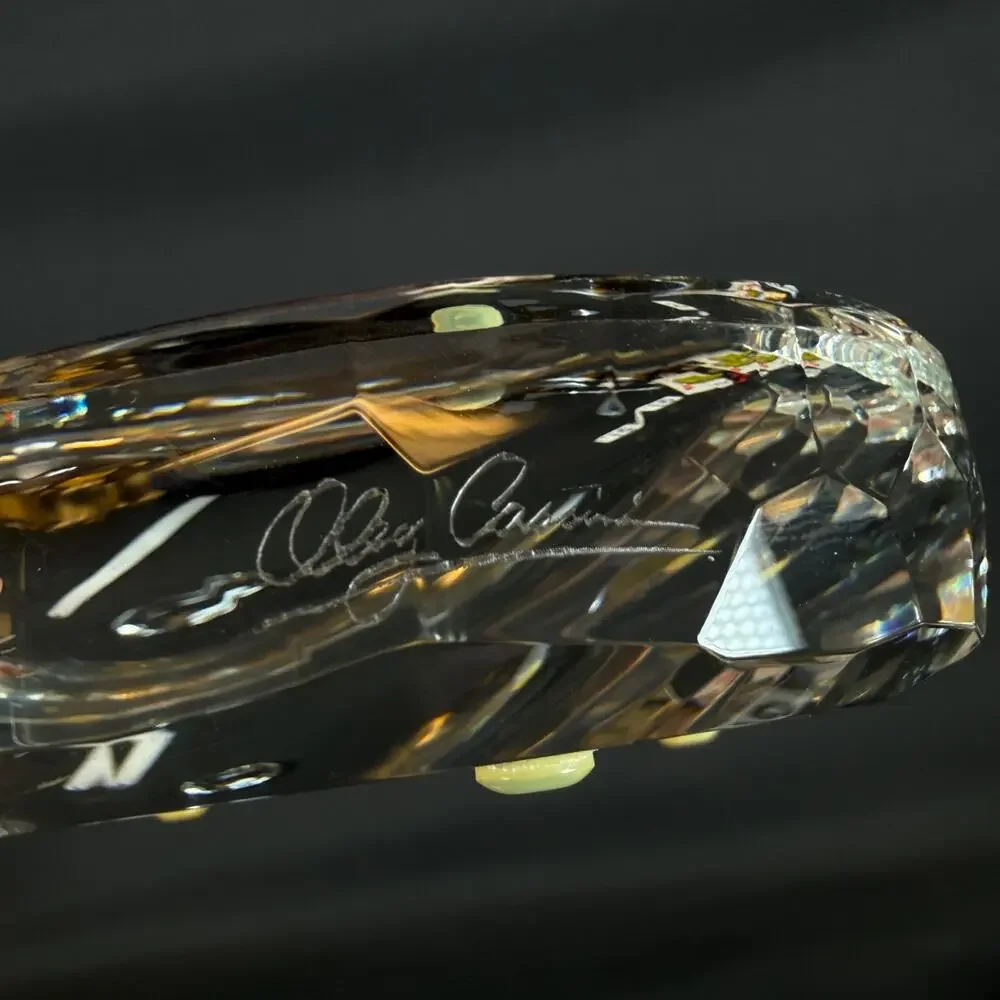 Lot of 2 Oleg Cassini Saks Fifth Avenue Crystal Glass Oval SOAP Dish 4.5